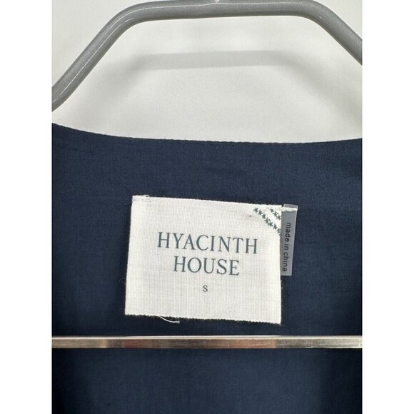 Hyacinth House by Tuckernuck Navy Blue Eyelet Marshall Maxi Dress sz S Small NWT - Picture 3 of 7